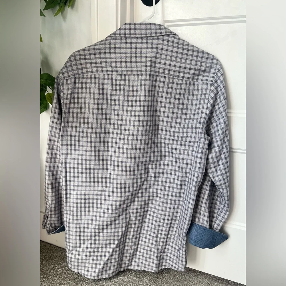 Johnston & Murphy Men's Button Down Plaid Shirt - Picture 2 of 3